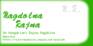 magdolna rajna business card